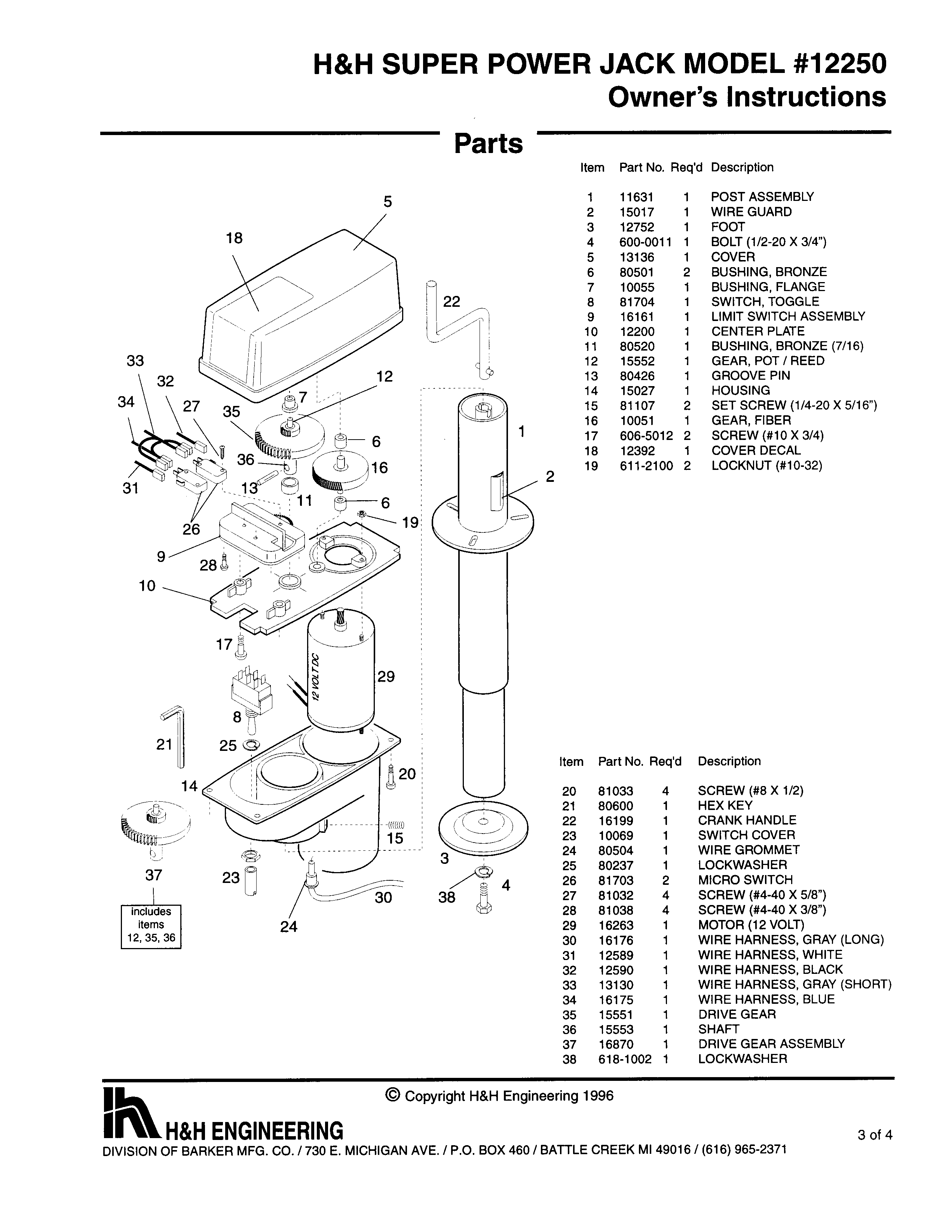 H & H Super Jack Manual PDF