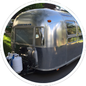 Prana - 1978 Airstream 31' Sovereign - rear bedroom, mid-bathroom